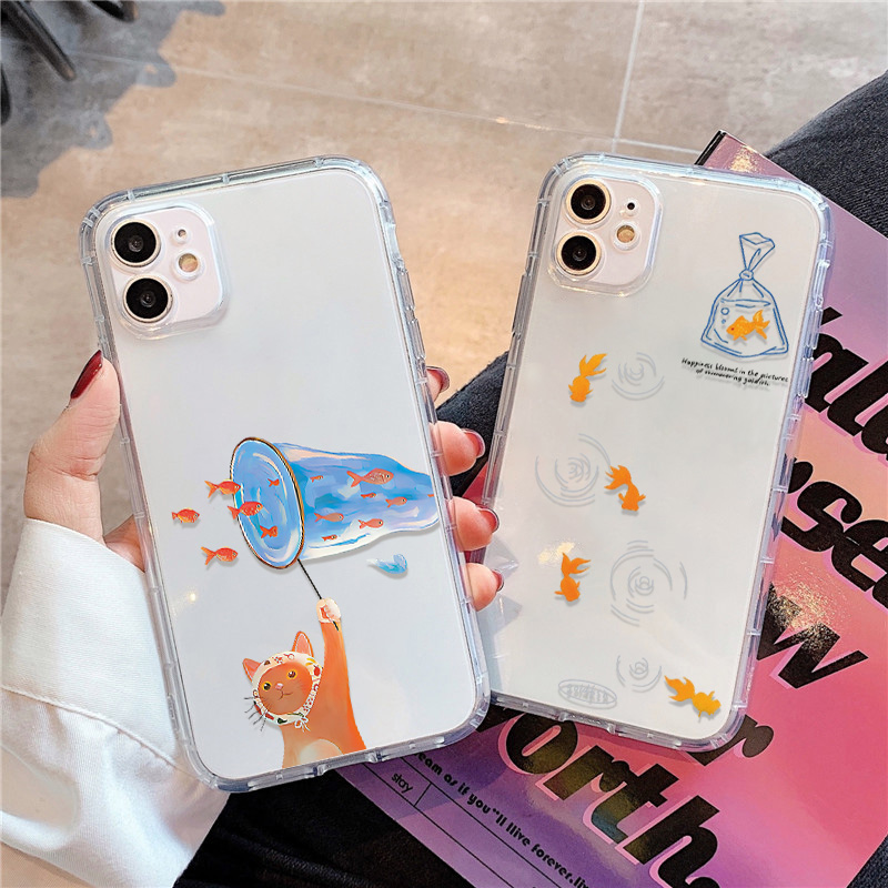 Apple Iphone 15 - Etui na telefon Lovely Fishes Clear