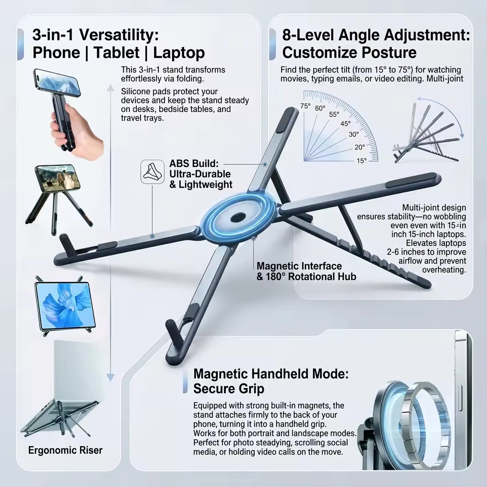Tablet Stand Accessories - Przenośny magnetyczny uchwyt na telefon i