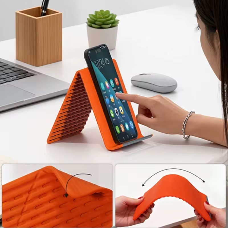 Tablet Stand Accessories - Elastyczny, składany silikonowy uchwyt na telefon,