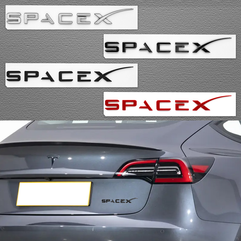 Tesla Tablet Accessories - Naklejka 3D ABS Logo Litery Samochodowe