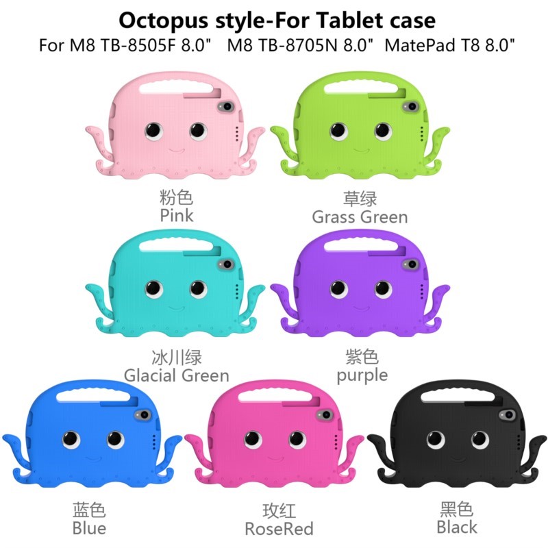 Etui dla dzieci Octopuses EVA  – Lenovo Tablet M10 Accessories recenzja i cena